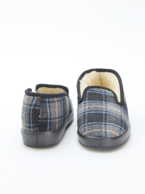 Zapatillas de estar en casa a cuadros - Kiabi