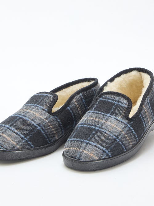 Zapatillas de estar en casa a cuadros - Kiabi