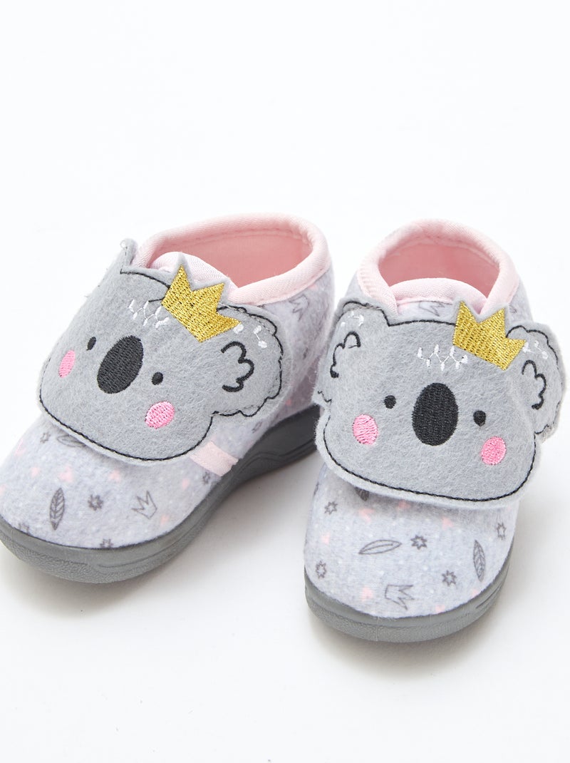 Zapatillas de estar en casa animadas 'Koala' Gris - Kiabi