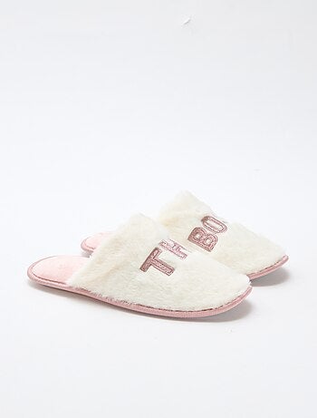 Zapatillas de estar en casa con lentejuelas 'the boss'