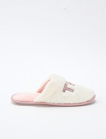 Zapatillas de estar en casa con lentejuelas 'the boss'