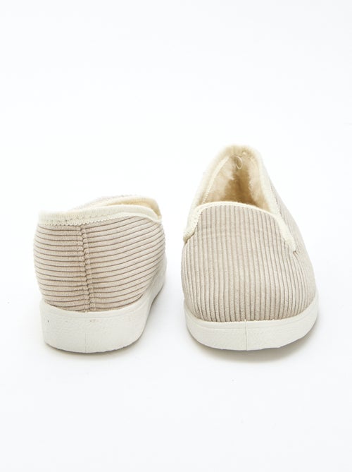 Zapatillas de estar en casa de pana - Kiabi