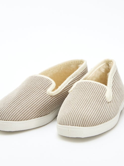 Zapatillas de estar en casa de pana - Kiabi