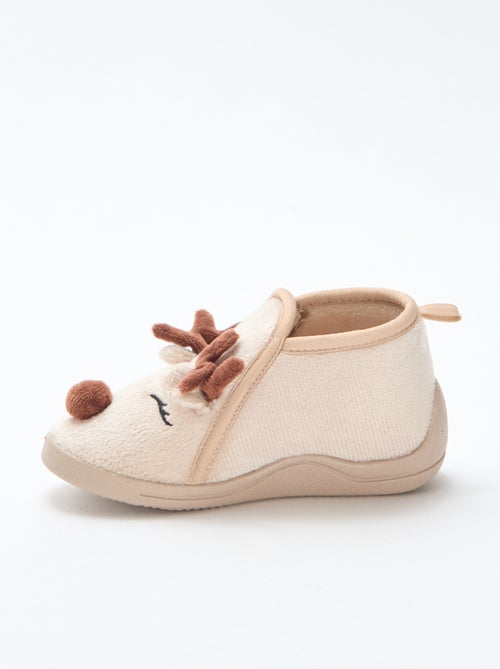 Zapatillas de estar en casa de serraje lúdicas Navideñas - Kiabi