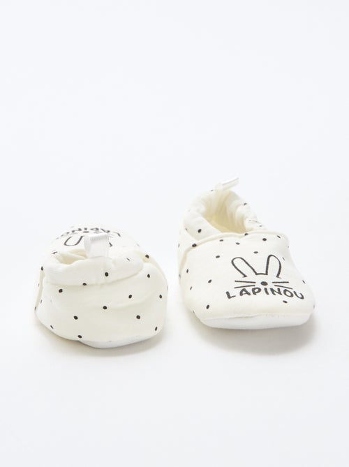 Zapatillas de estar en casa de tela con estampado animal - Kiabi