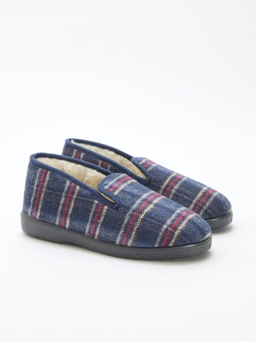 Zapatillas de estar por casa a cuadros - Kiabi