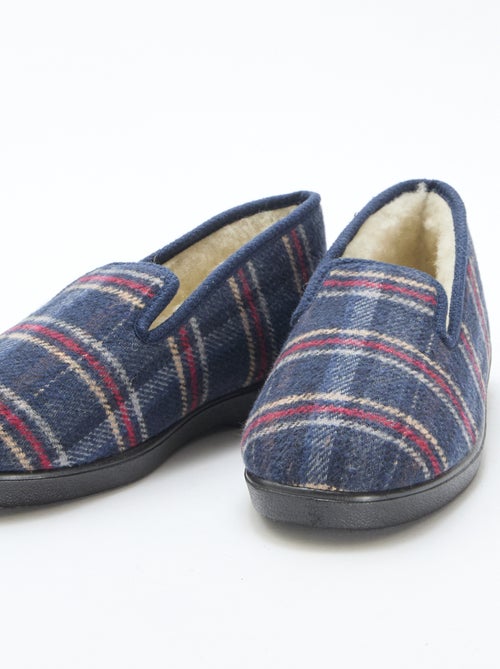 Zapatillas de estar por casa a cuadros - Kiabi