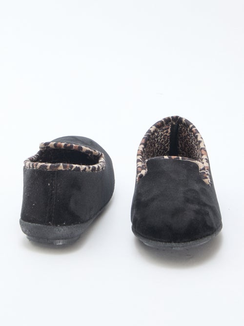 Zapatillas de estar por casa de terciopelo con interior de leopardo - Kiabi