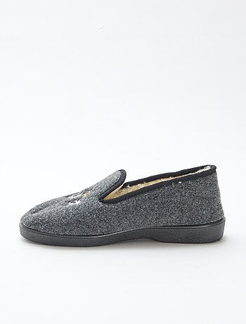 Zapatillas de estar por casa forradas con bordes en contraste