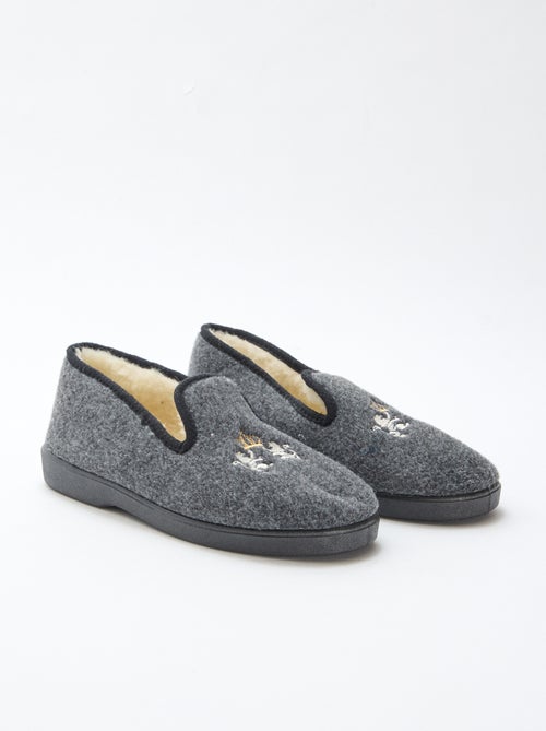 Zapatillas de estar por casa forradas con bordes en contraste - Kiabi