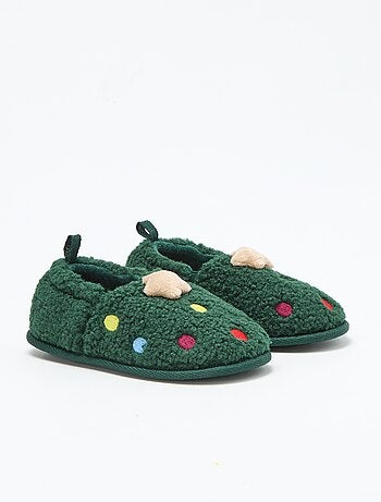 Zapatillas de estar por casa lúdicas de ante navideñas