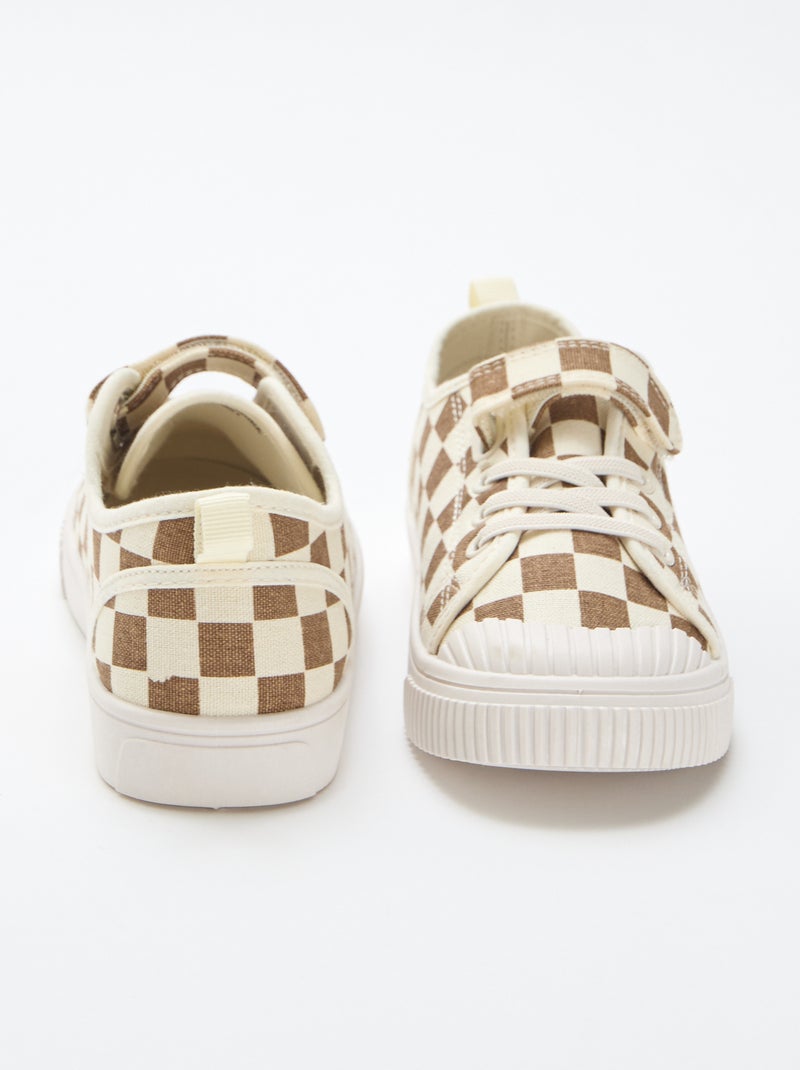 Zapatillas de lona con cierre adherente Marron - Kiabi