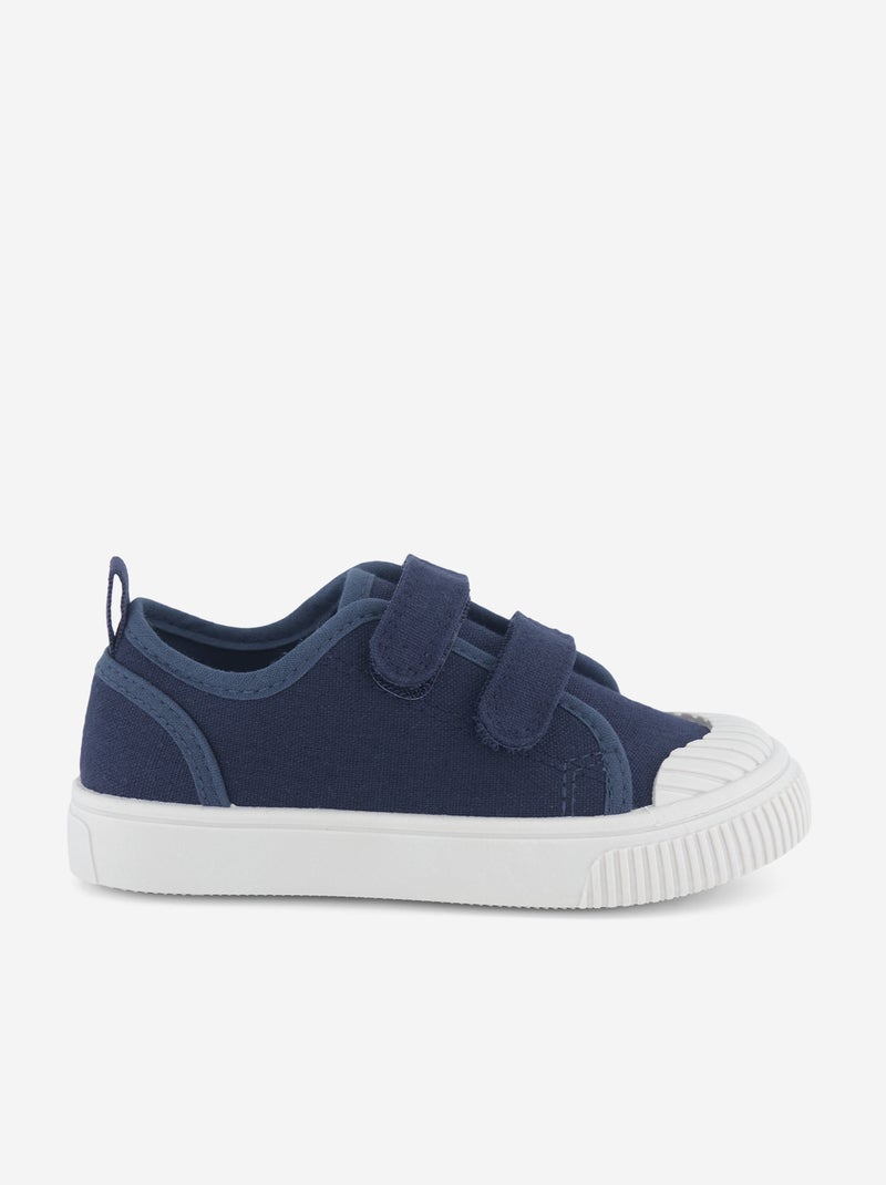 Zapatillas de lona con cierre autoadherente Azul - Kiabi