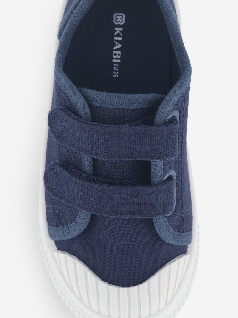 Zapatillas de lona con cierre autoadherente Azul - Kiabi