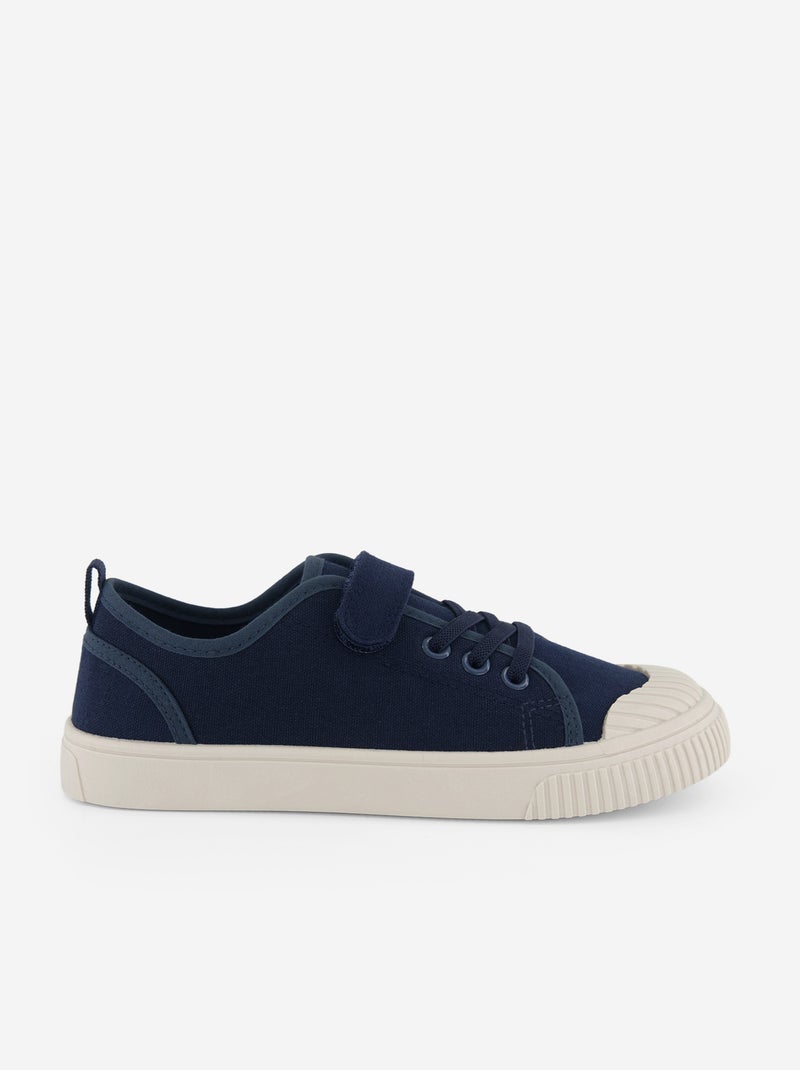 Zapatillas de lona con cierre autoadherente Azul - Kiabi