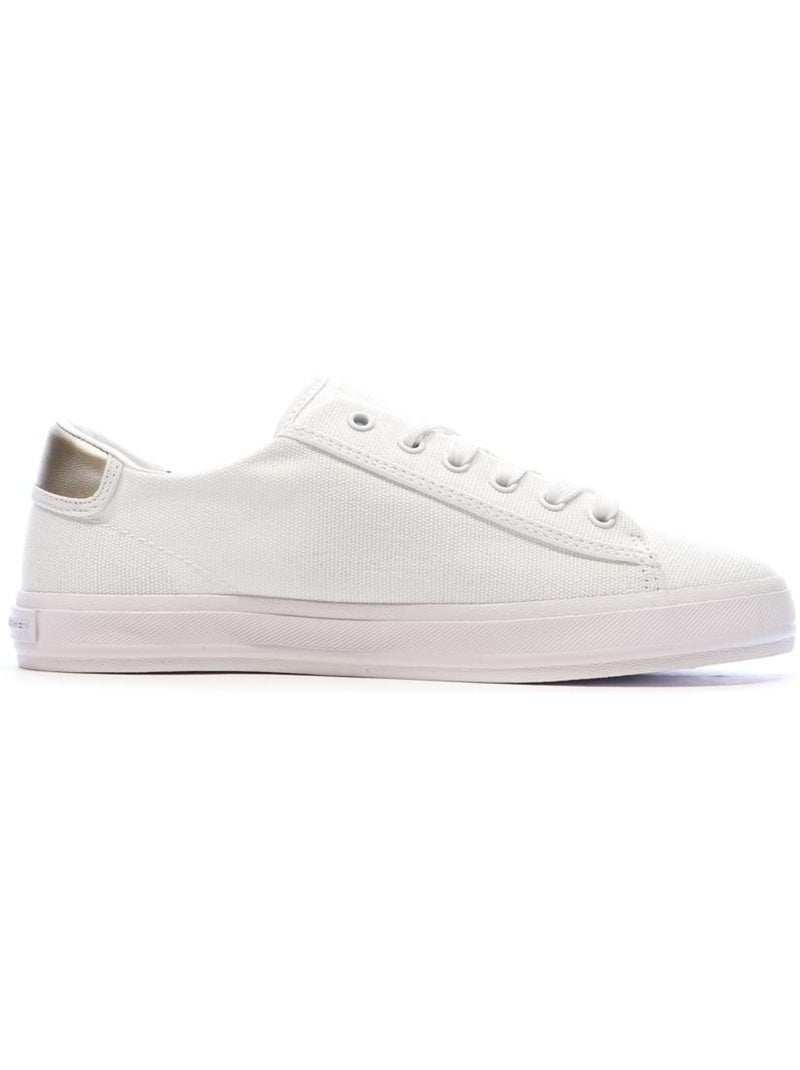 Zapatillas de Lona con Cordones para Mujer Tommy Hilfiger Blanco - Kiabi