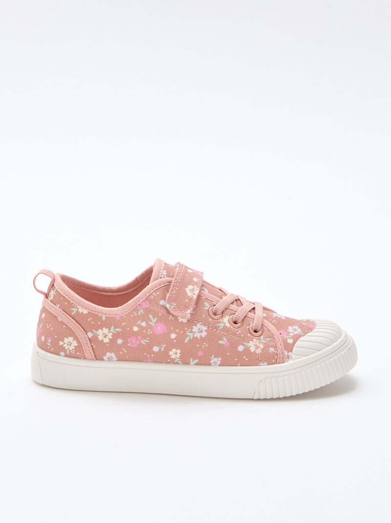 Zapatillas de lona con estampado de damas Rosa - Kiabi
