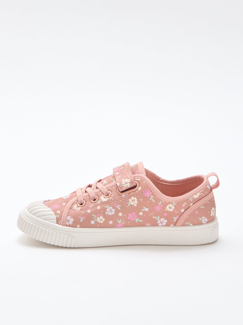 Zapatillas de lona con estampado de damas Rosa - Kiabi