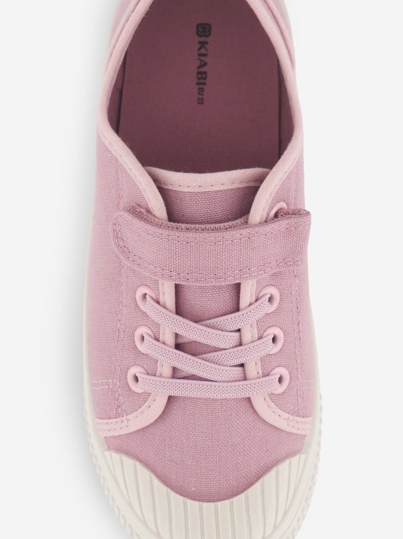 Zapatillas de lona con estampado de damas Rosa - Kiabi