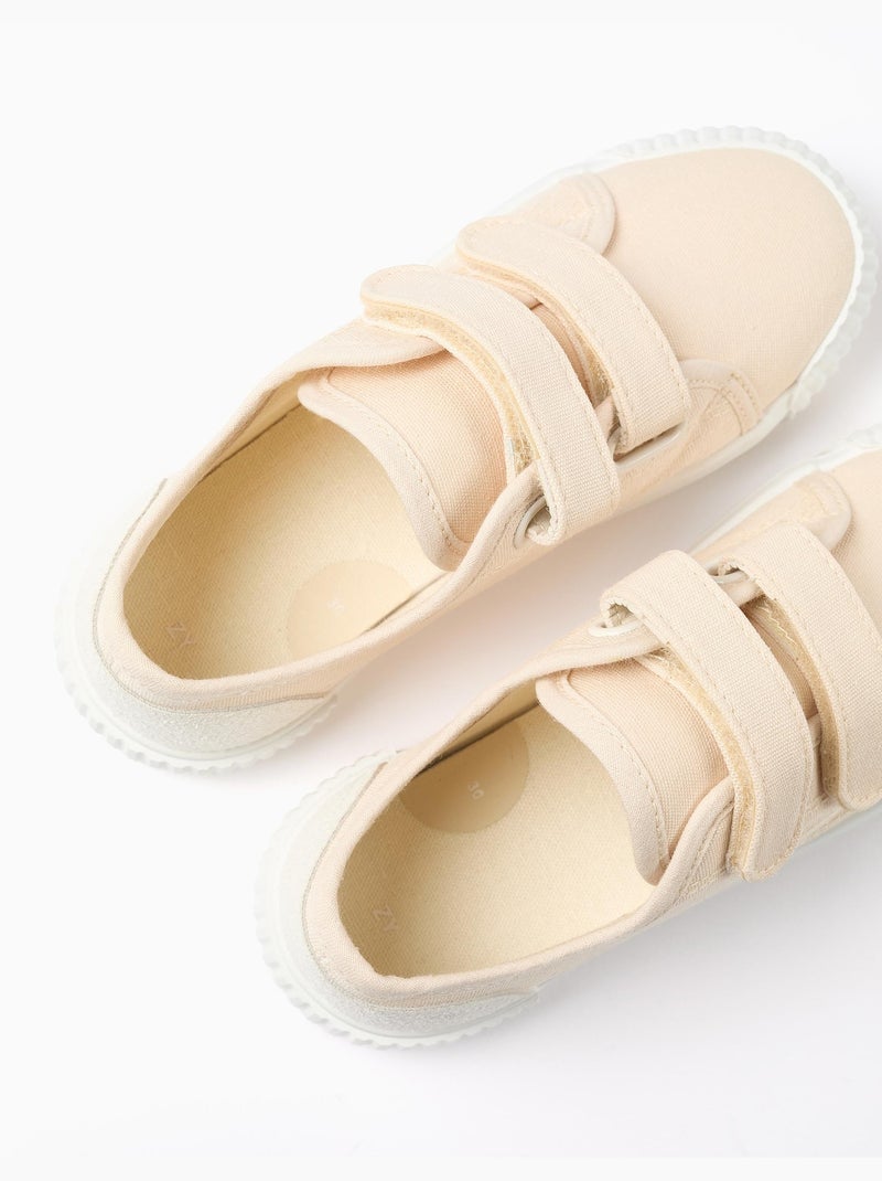 Zapatillas de lona con suela antideslizante Beige - Kiabi