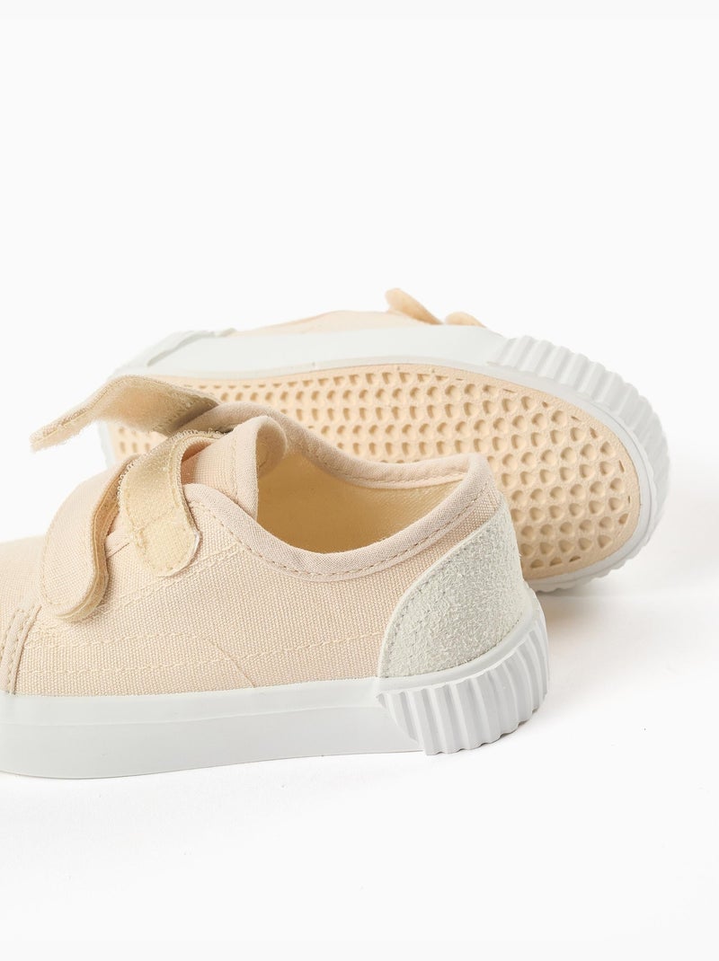 Zapatillas de lona con suela antideslizante Beige - Kiabi