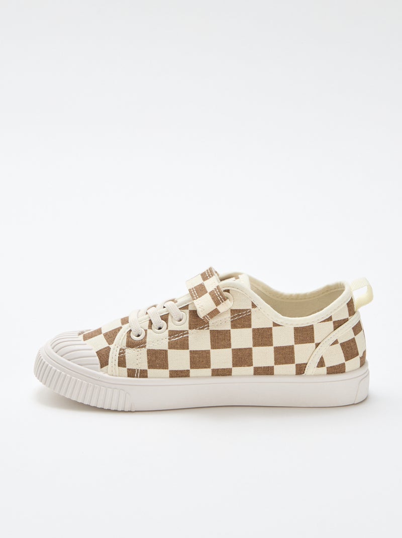 Zapatillas de lona con velcro Marron - Kiabi