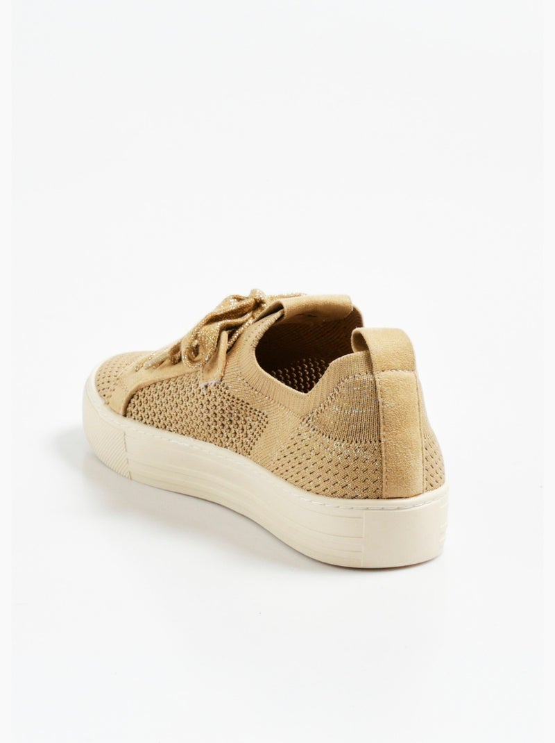 Zapatillas de malla calada con cordones - AFIBEL Beige - Kiabi