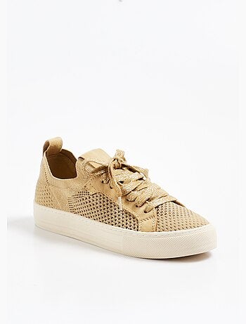 Zapatillas de malla calada con cordones