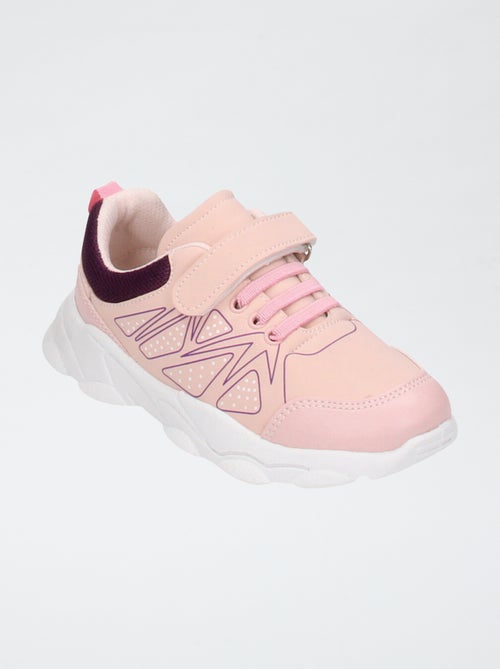Zapatillas de malla con velcros y cordones elásticos - Kiabi