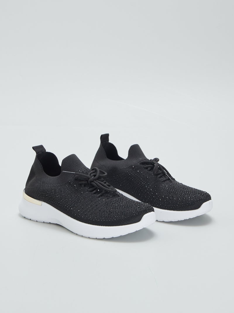Zapatillas de malla NEGRO - Kiabi