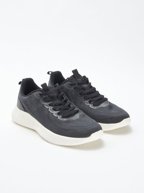 Zapatillas de malla tipo running con cordones - Kiabi