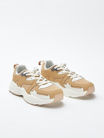 Zapatillas de malla y material sintético