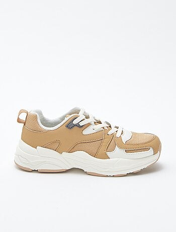 Zapatillas de malla y material sintético