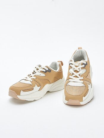 Zapatillas de malla y material sintético