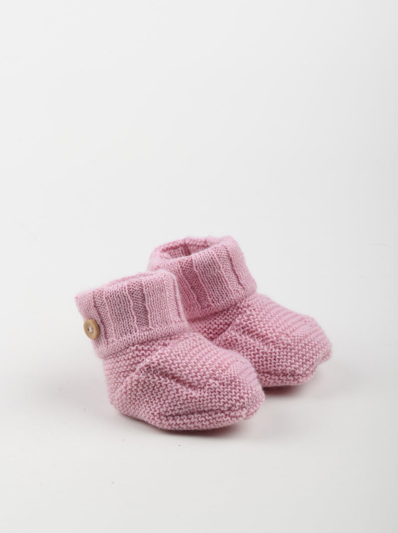 Zapatillas de mezcla de lana Rosa claro - Kiabi