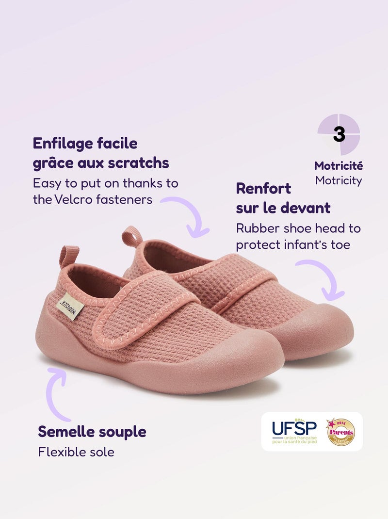 Zapatillas de motricidad 3 'Primeros pasos' - Kitchoun Rosa - Kiabi