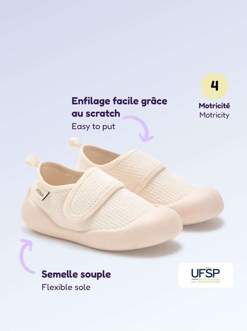 Zapatillas de motricidad 4 'para caminar' - Kitchoun Beige - Kiabi