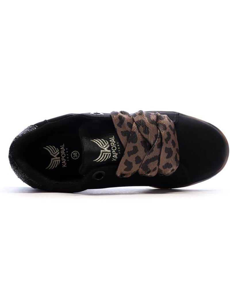 Zapatillas de mujer kaporal con estampado leopardo Negro - Kiabi
