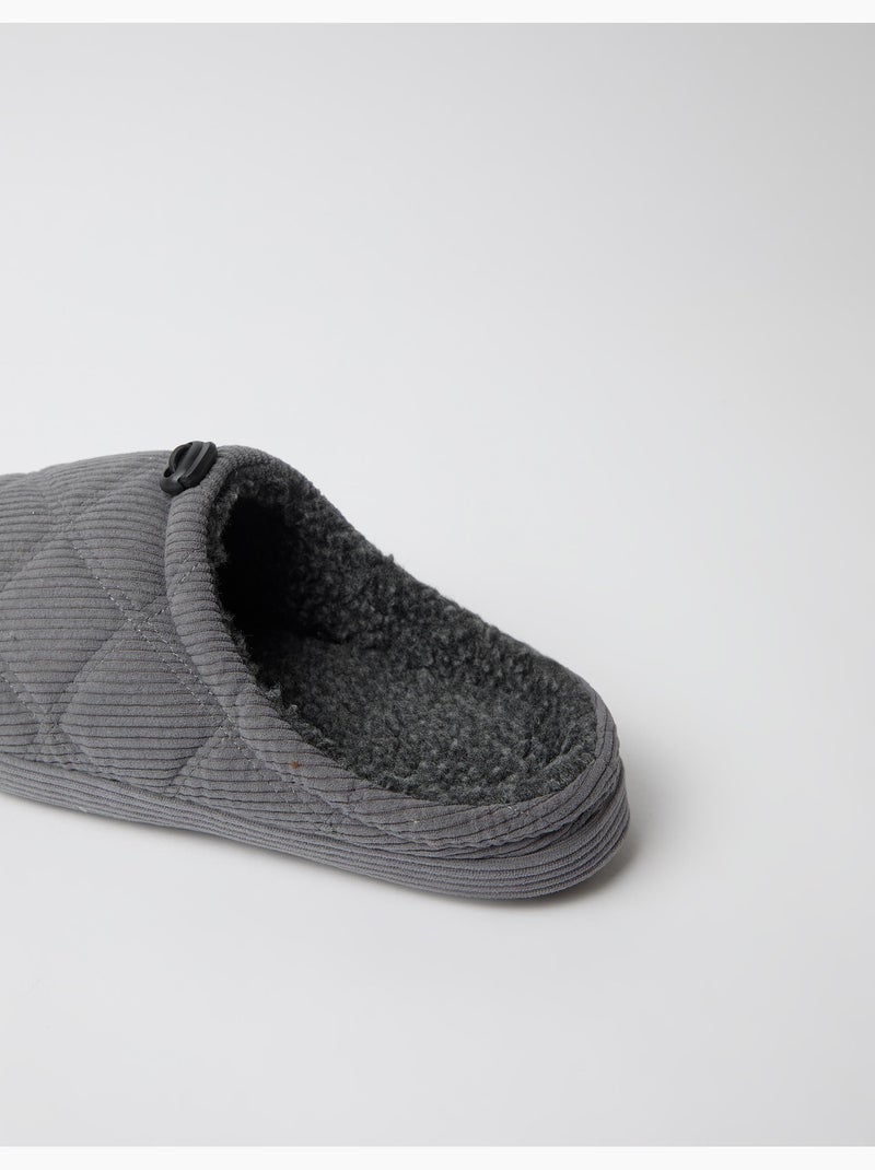 Zapatillas de pana para dormitorios, mo fashion Gris - Kiabi