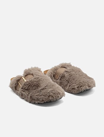 Zapatillas de pelo sintético