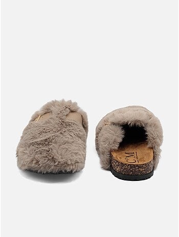Zapatillas de pelo sintético