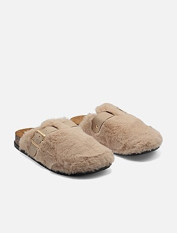 Zapatillas de pelo sintético