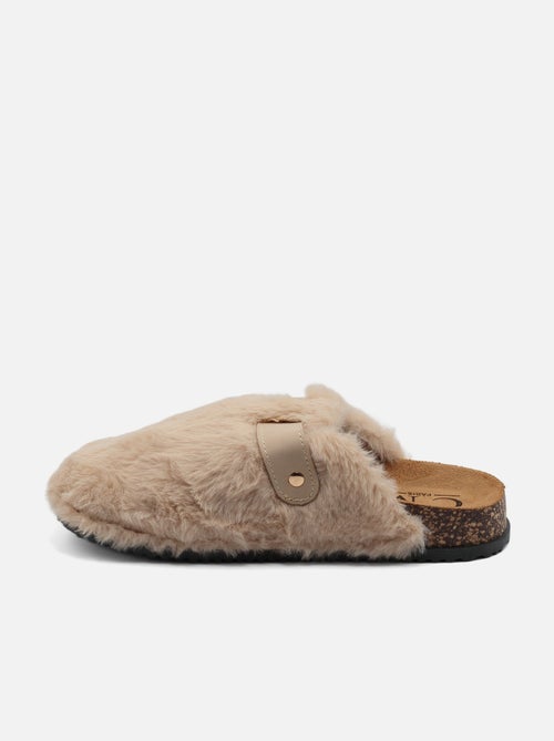 Zapatillas de pelo sintético - Kiabi Zapatillas de pelo sintético - Kiabi
