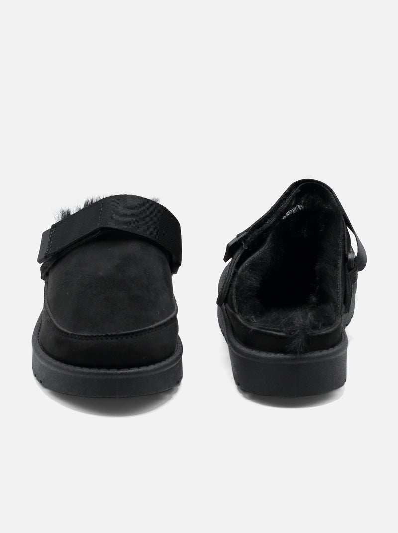 Zapatillas de pelo sintético Marrón - Kiabi