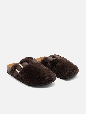 Zapatillas de pelo sintético