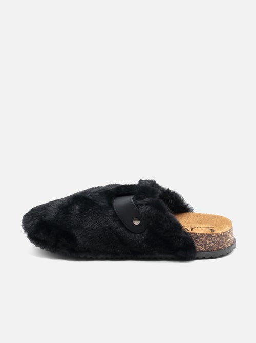 Zapatillas de pelo sintético - Kiabi Zapatillas de pelo sintético - Kiabi