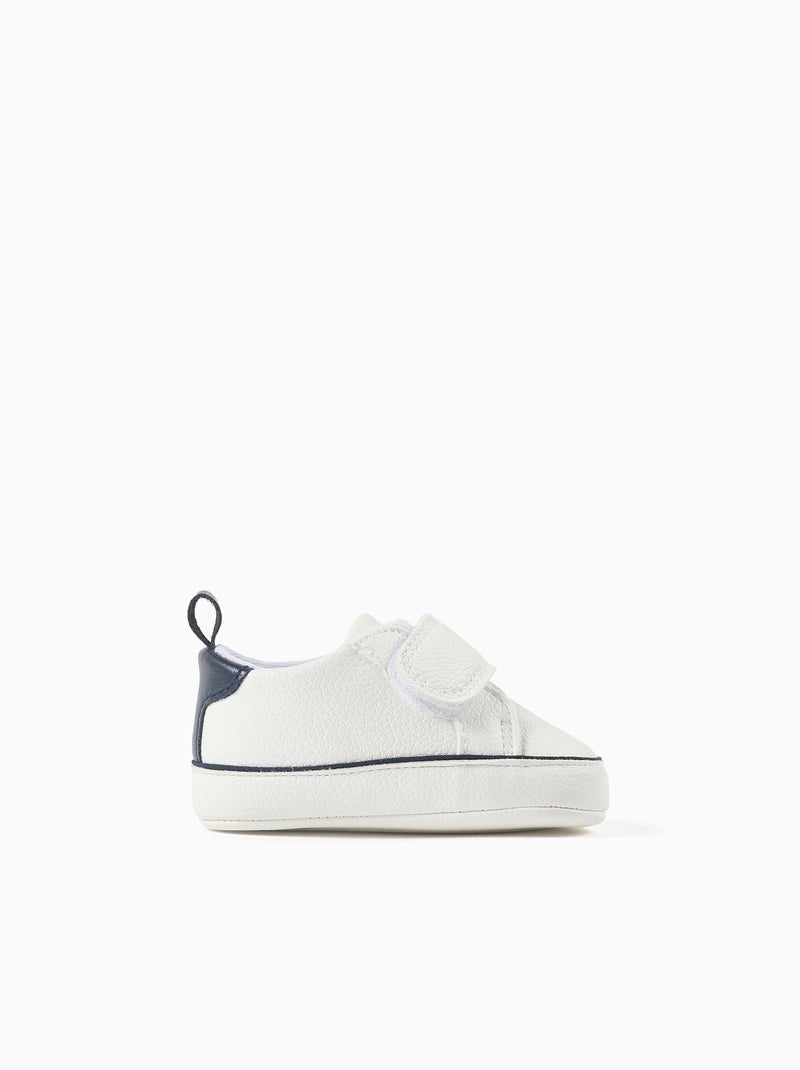 Zapatillas de piel sintética Blanco - Kiabi