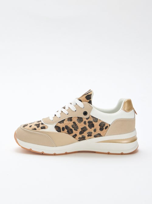 Zapatillas de running con estampado de leopardo - Kiabi Zapatillas de running con estampado de leopardo - Kiabi