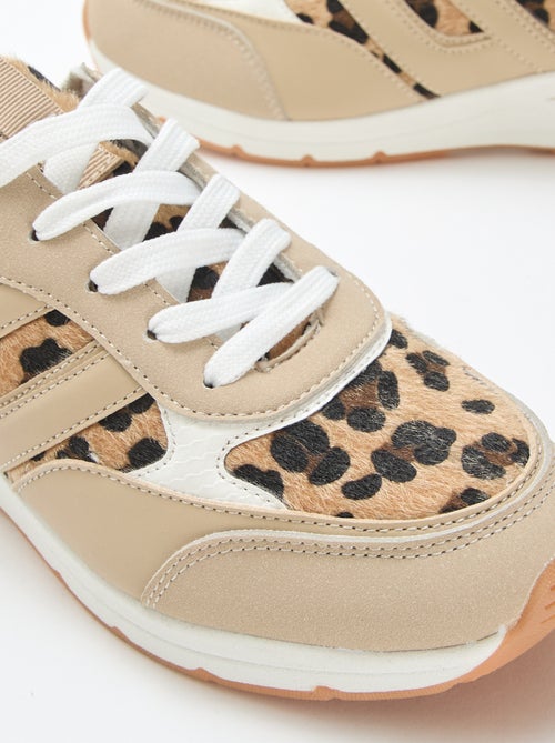 Zapatillas de running con estampado de leopardo - Kiabi Zapatillas de running con estampado de leopardo - Kiabi