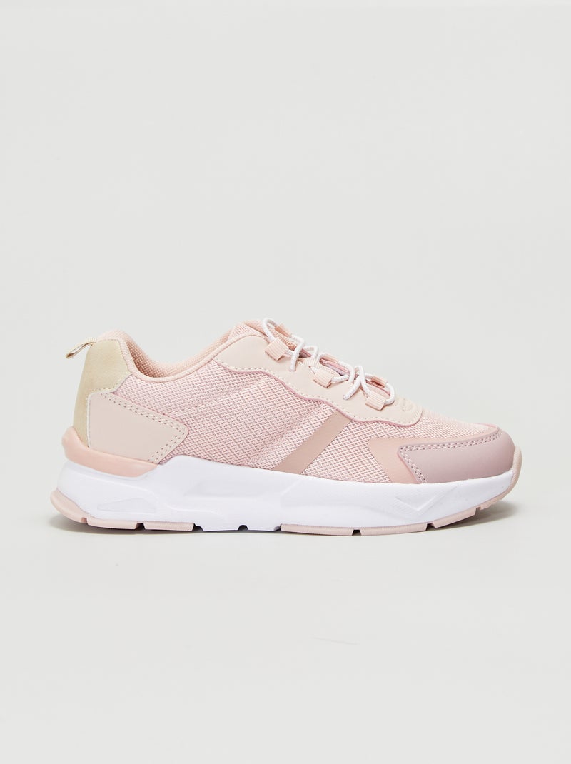 Zapatillas de running de dos materiales ROSA - Kiabi